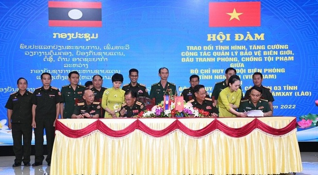 Nghe An and Lao localities promote cooperation in border protection and crime prevention