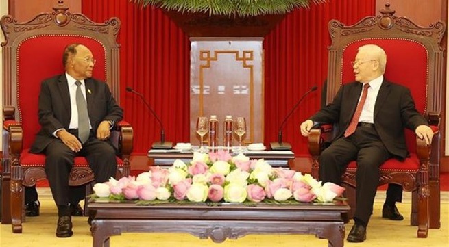 Cambodian top legislator wraps up visit to Vietnam