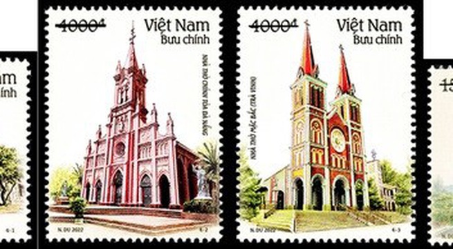 Newly-released stamp set features churches in Vietnam