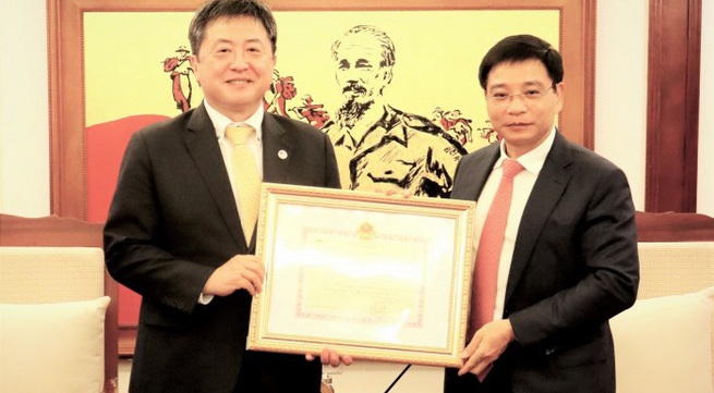 Chief Representative of Japan International Cooperation Agency honoured with insignia