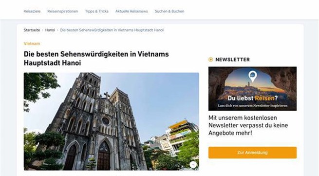 Hanoi mosaic bricks spotlighted on German travel site