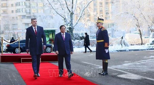 Romanian PM chairs welcome ceremony for Vietnamese counterpart in Bucharest