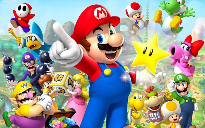 Nhân vật hoạt hình vui vẻ trong phim hoạt hình Super Mario Bros 2K tải  xuống hình nền